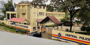 An aerial view of the entrance at the Central Police Station, Nairobi in 2022