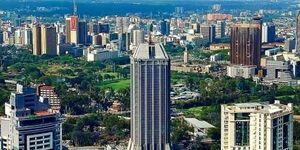 An aerial view the capital city, Nairobi