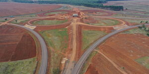 An aerial view of the Eldoret Southern Bypass project