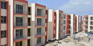An artistic representation of the 2,000-unit housing project under construction in Busia County