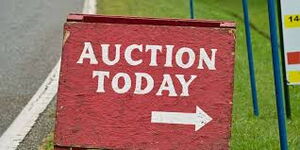 A directional signage for an auction.