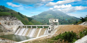Undated photo of a hydro-power electric plant