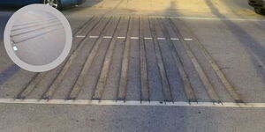 An example of rumble strips on Kenyan Roads