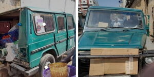 An image of the green Mercedes Benz G-Wagon in Kericho, Kenya
