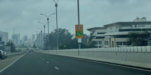 An image of one of the electronic speed cameras mounted along the Nairobi expressway.jpg