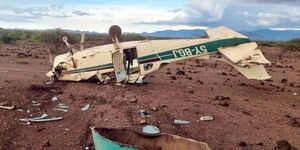 An image of the light aircraft that crashed on Saturday, December 10, 2022..jpg