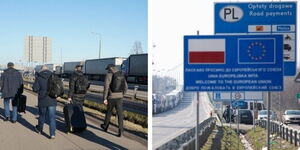 An image of the Poland border checkpoint.