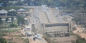An image of the derailed Kisumu boys - Mamboleo road taken on October 17, 2020