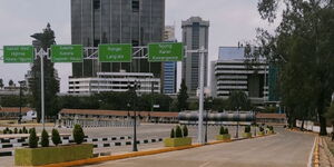 An image of the deserted Green Park Terminus.
