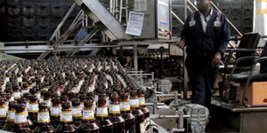An operator at an East African Breweries Limited (EABL) plant.