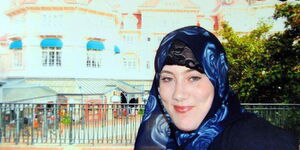 An undated image of Samantha 'White Widow' Lewthwaite at an unknown location.