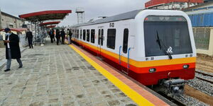 An undated photo of a commuter train in Nairobi