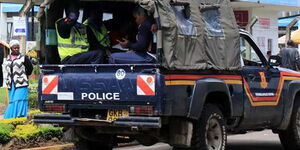 An undated photo of a police car in Kenya