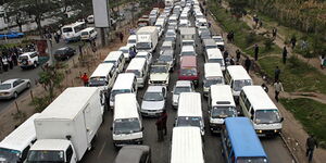 An undated photo showing heavy traffic along Mombasa Road