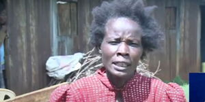 Anne Achieng whose husband collapsed and died in a Kericho Hospital on Thursday, December 10, 2020.