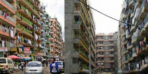 Apartment buildings in Nairobi Kenya.