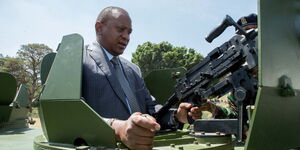 President Uhuru Kenyatta Unveiling Army Artillery in 2016