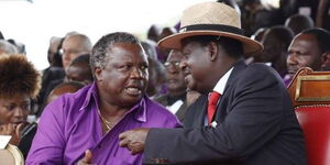 COTU boss Francis Atwoli and former Prime Minister Raila Odinga at a past event.