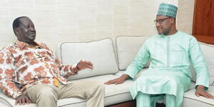 Azimio Chief Raila Odinga and Leadership Group Director Abraham Nda-Ishaiah in Abuja, Nigeria on January 30, 2023.jpg