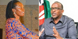 Azimio Running mate Martha Karua (left) and Garissa Township MP Aden Duale