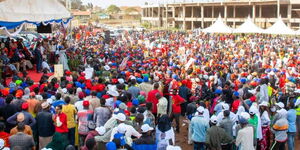 Azimio leaders in Moyale, Marsabit County on Thursday, June 23, 2022.