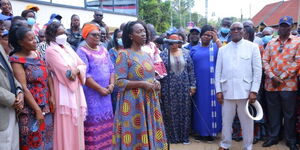 Azimio running mate Martha Karua during the lauch of the GBV centre in Kisii Countyu on Thurday, June 30, 2022