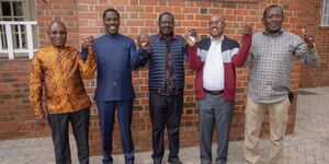 Azimo flagbearer Raila Odinga during a meeting with Meru leaders in Nairobi on Sunday, September 4, 2022..jpg