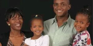 President Uhuru Kenyatta's Aide-de-camp, Kenya Navy Lieutenant Colonel Timothy Stelu Lekolool and his family.