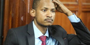 Embakasi East MP Babu Owino at the Milimani Law courts on January 27, 2020, during his bail ruling