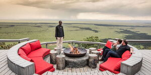 The Guest area of the Angama Safari lodge, Masai Mara National Reserve,