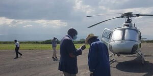 Baringo Senator Gideon Moi (Left) and COTU Secretary General Francis Atwoli.