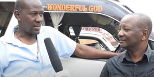 Basilio Kimani During an Interview With a Local Media Station.