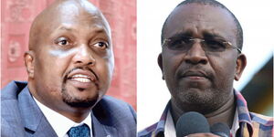 A photo collage of Gatundu South MP Moses Kuria and Meru Senator Mithika Linturi.