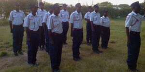 Bedrock Security Guards at a parade in 2019