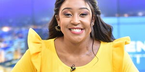 Betty Kyallo at the K24 studios on May 30, 2020. She announced her departure after reading the late night news.