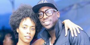 Chiki Kuruka with his husband Bien Aime Barasa in an event in 2019