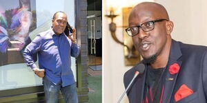 Photo Collage between Citizen TV Presenter Jeff Koinange and Thomas Kwaka