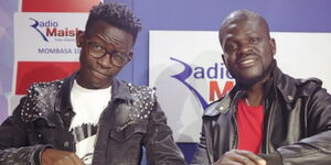 File image of comedian MCA Tricky with Radio Maisha presenter Billy Miya 