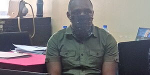 Boniface Mwangi pictured at Central Police Police Station on July 7, 2020.