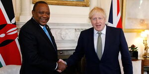 UK Prime Minister Boris Johnson and President Uhuru Kenyatta