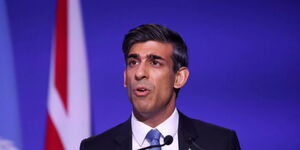 Britain's Chancellor of the Exchequer Rishi Sunak speaks during the UN Climate Change Conference (COP26) in Glasgow, Scotland, Britain, November 3, 2021.