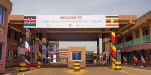 Kenya-Uganda border crossing post in Busia County.