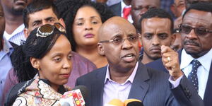 Businessman Jimi Wanjigi and his wife Irene Nzisa at their Muthaiga home on October 19, 2017.