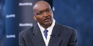 CBK Governor Patrick Njoroge during an interview with Bloomberg on January 18, 2023, in Davos, Switzerland.