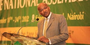 CBK Governor Patrick Njoroge addresses MPs at the Safari Park Hotel on Monday, September 19, 2022. 