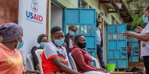 USAID official speaking to Kenyan residents in a past event