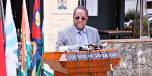 The council of Governors Chairman, Embu Governor, Martin Wambora addressing the press