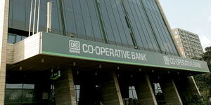 An image of the Co-operative Bank of Kenya Building in Nairobi County.