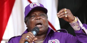 COTU Boss, Francis Atwoli addresses a crowd in a previous event.