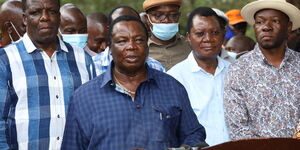 COTU Secretary General Francis Atwoli Addresses the Press on Sunday, October 10 ,at Golf Hotel Kakamega